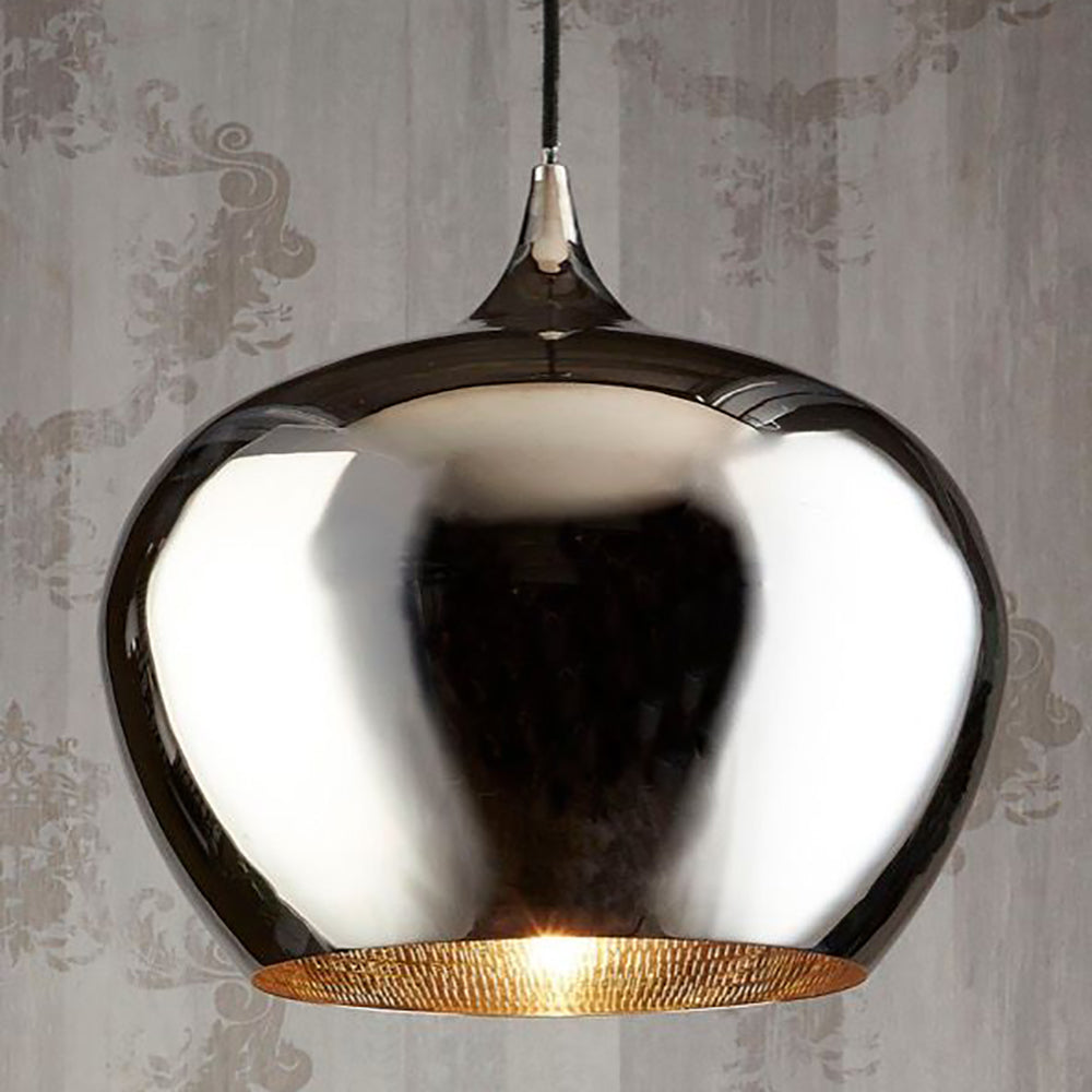 Buy Pendant Lights Australia Licquer 1 Light Pendant Shiny Nickel - ELLIC38SHNIC