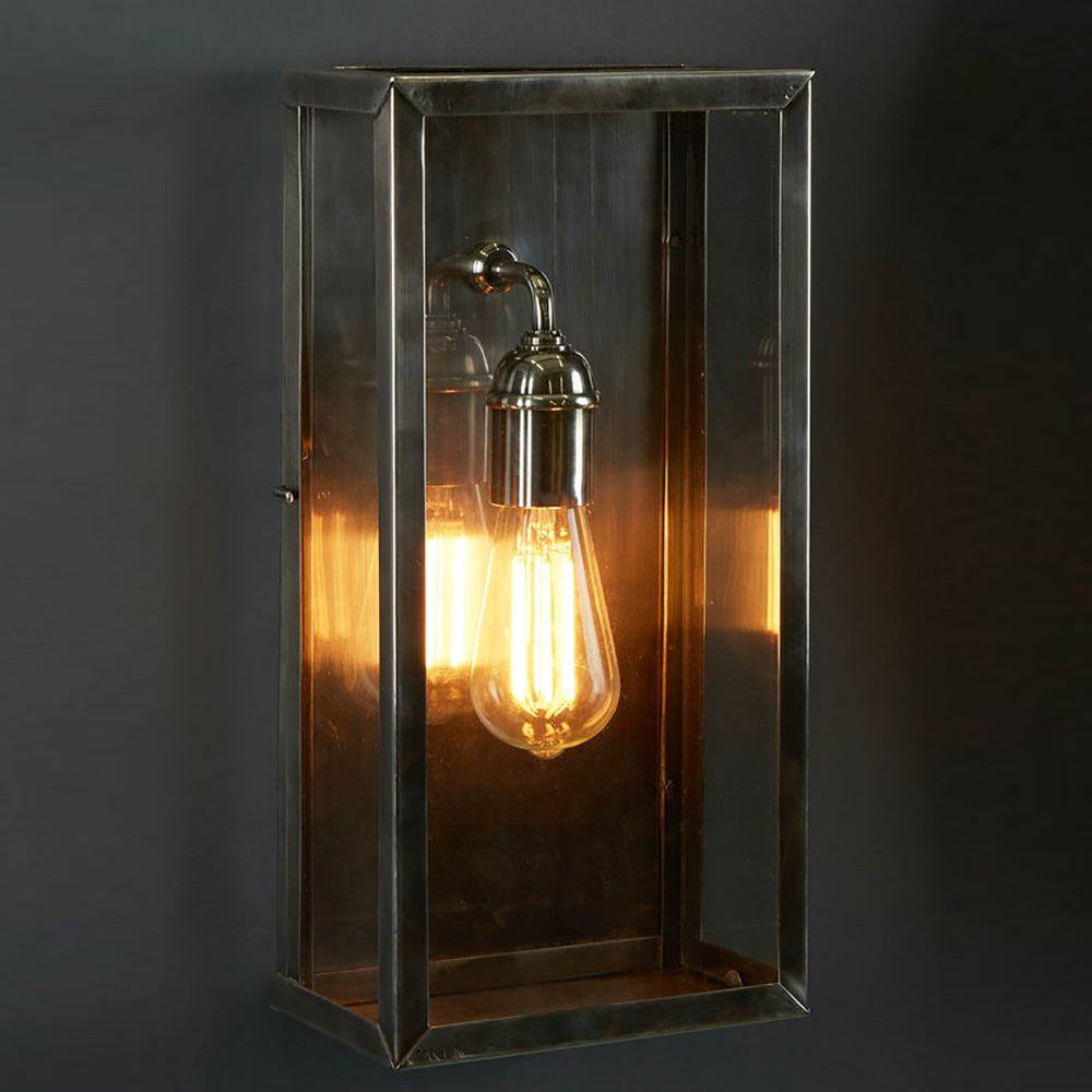 Goodman Outdoor Lantern Wall Lamp Antique Silver - ELPIM51693AS