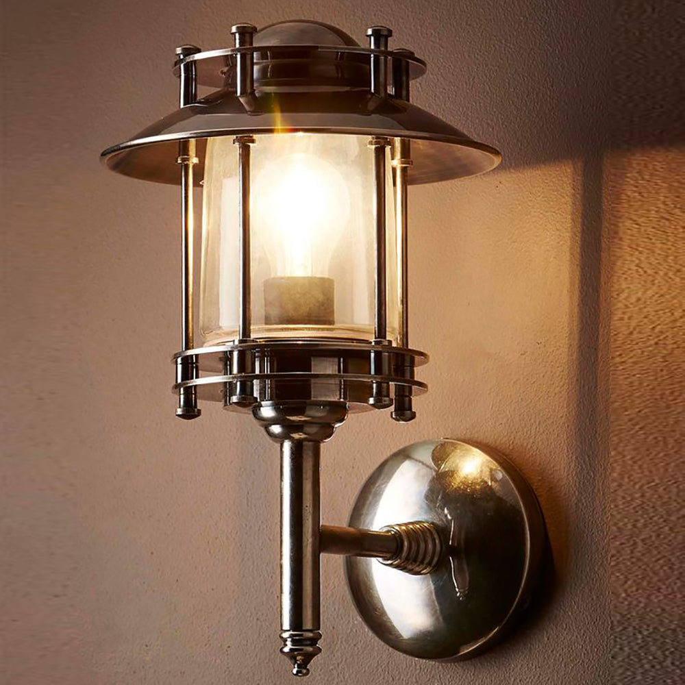Buy Exterior Wall Lights Australia Turner 1 Light Outdoor Wall Lamp Antique Silver - ELPIM50884AS