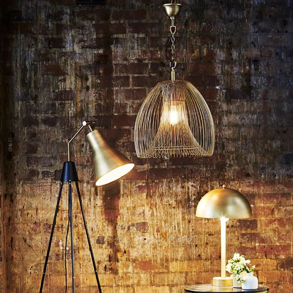 Buy Pendant Lights Australia Baker Large 1 Light Pendant Gold - ELCITFR4349LGLD