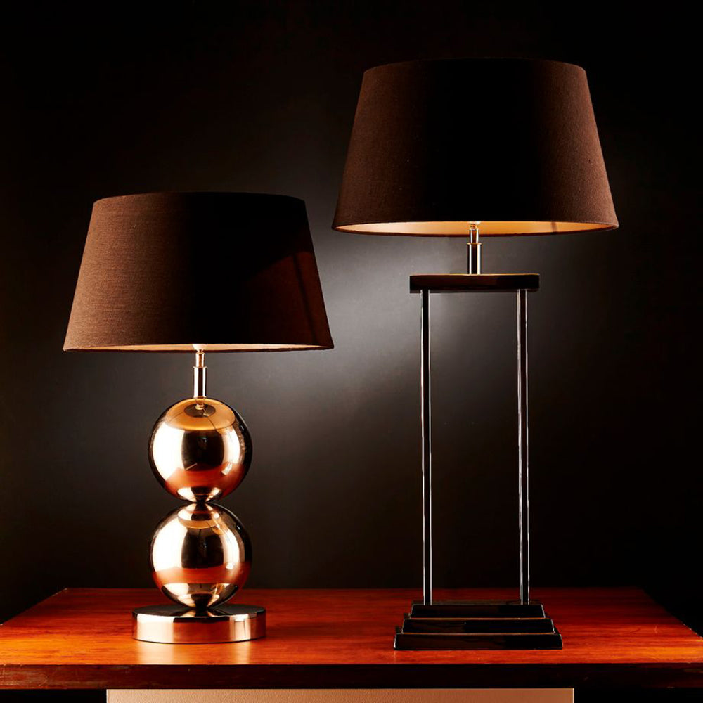 Buy Table Lamps Australia Diesel Stacked Ball Table Lamp Base Only - Shiny Nickel - ELSB21844