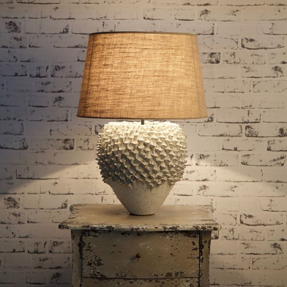 Warwick Glazed Coral Ceramic Table Lamp Base Only - ELTIQ102689