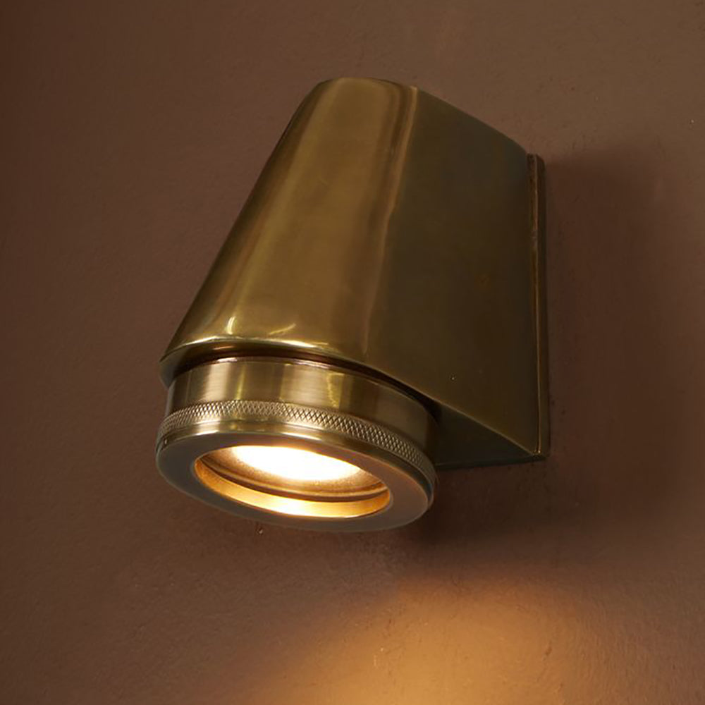 Seaman Outdoor Wall Lamp Antique Brass - ELPIM50655AB