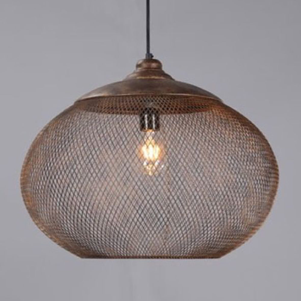 Buy Pendant Lights Australia Carlo Large 1 Light Pendant Rustic - ELZR6359B