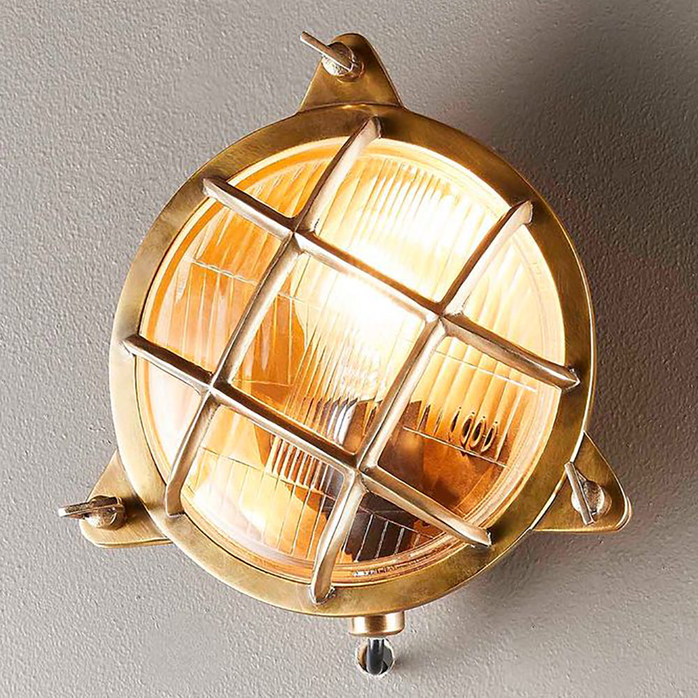 Buy Bunker Lights Australia Palmerston Outdoor Wall Lamp Brass - ELPIM51750AB