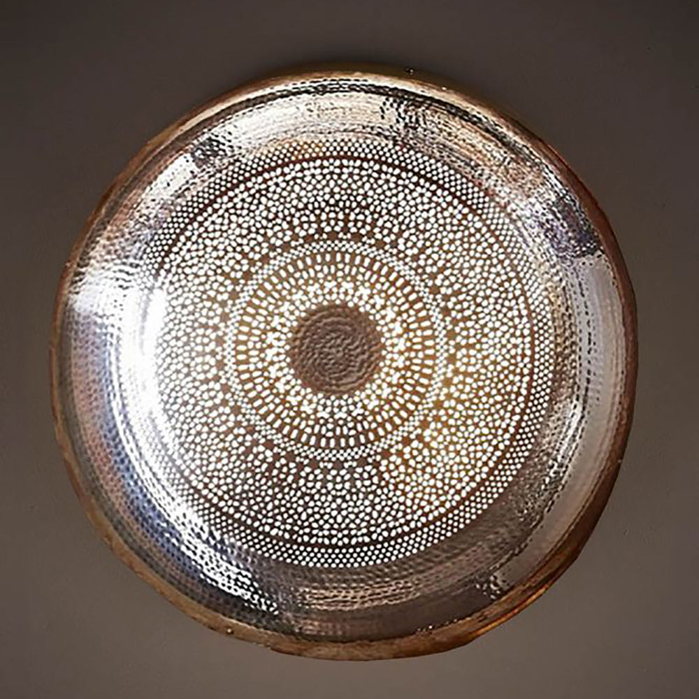 Moroccan Wall Light Silver - ELMOR50SIL