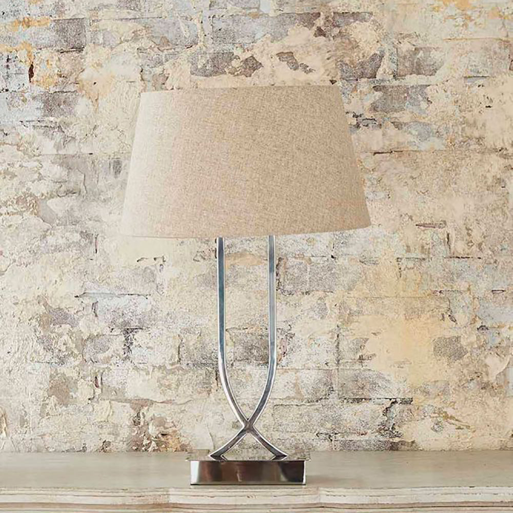 Buy Table Lamps Australia Southern Cross Modern Table Lamp Base Only - Shiny Nickel - ELZS60754SN