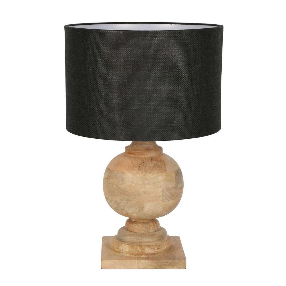 Coach Table Lamp with Black Shade Natural - KITELDOMR-2356-05