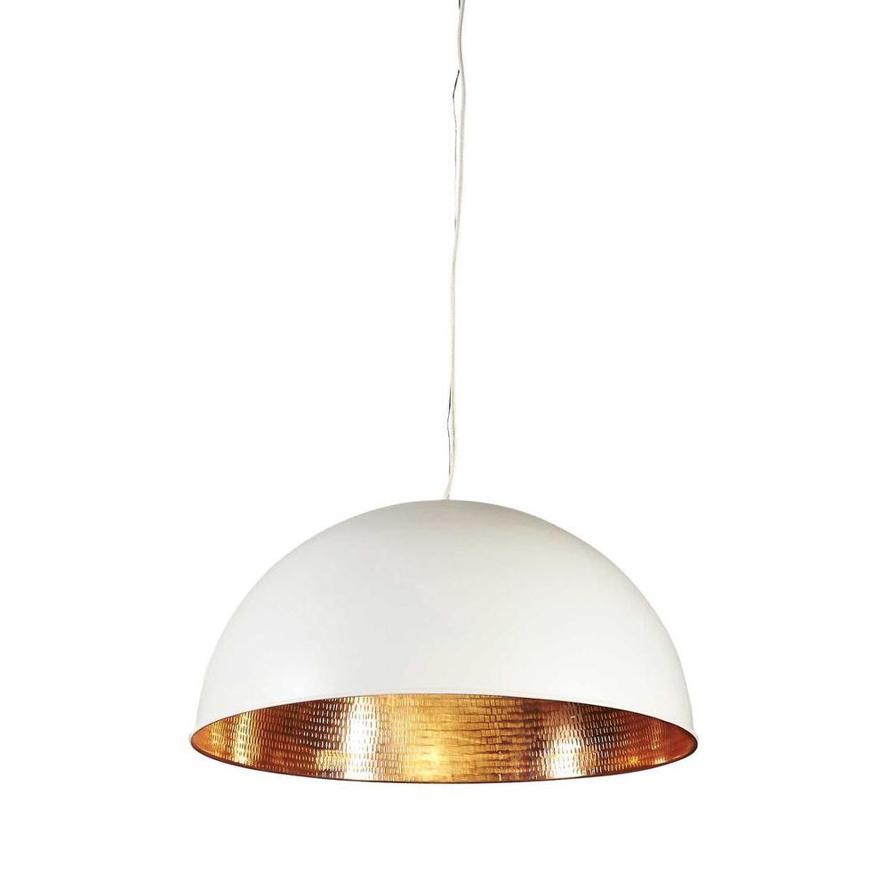 Alfresco Dome 1 Light Pendant White Copper - ELAWDOMEWHTCOP
