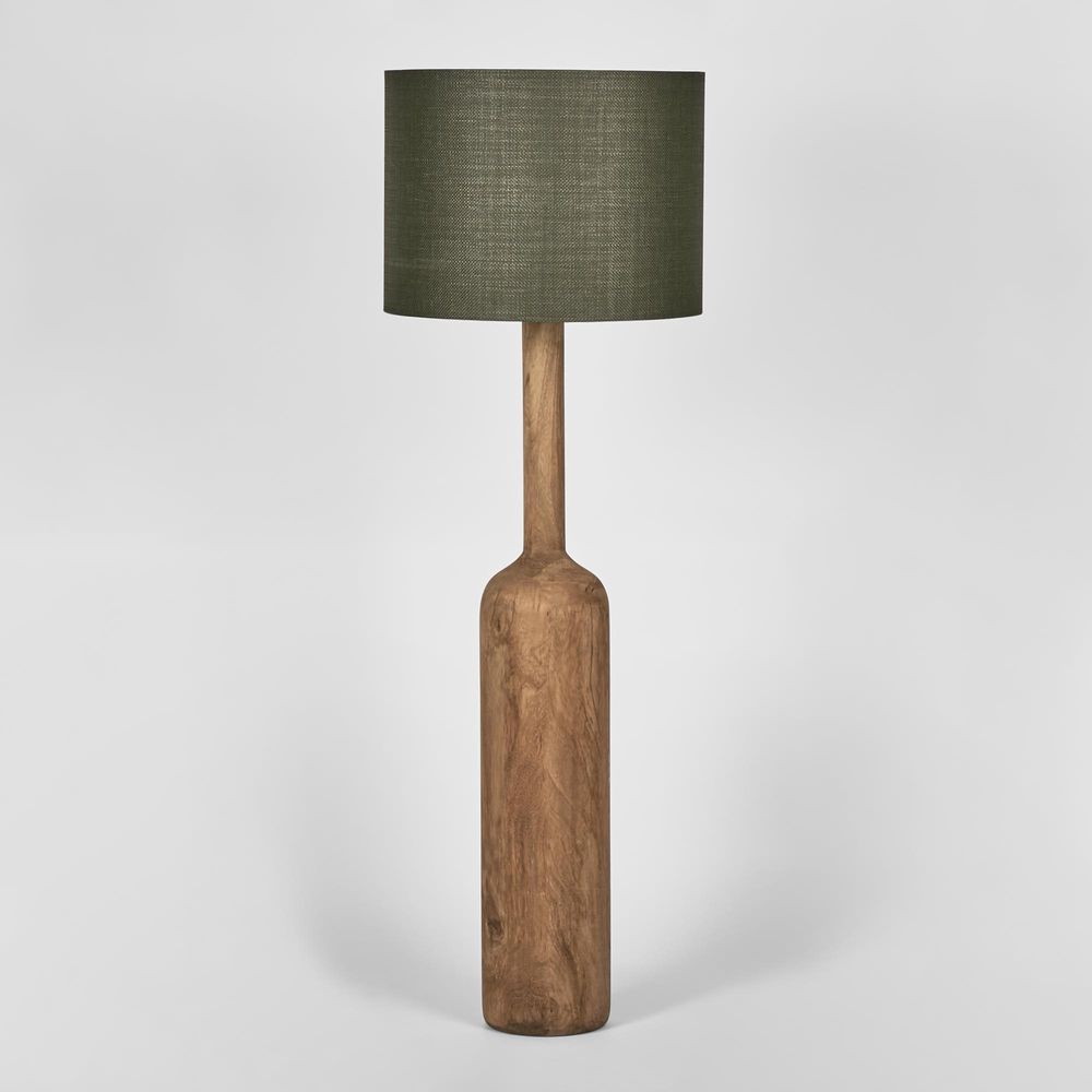 Flask Floor Lamp Saddle Base With Black Shade - KITMRDLMP0025B