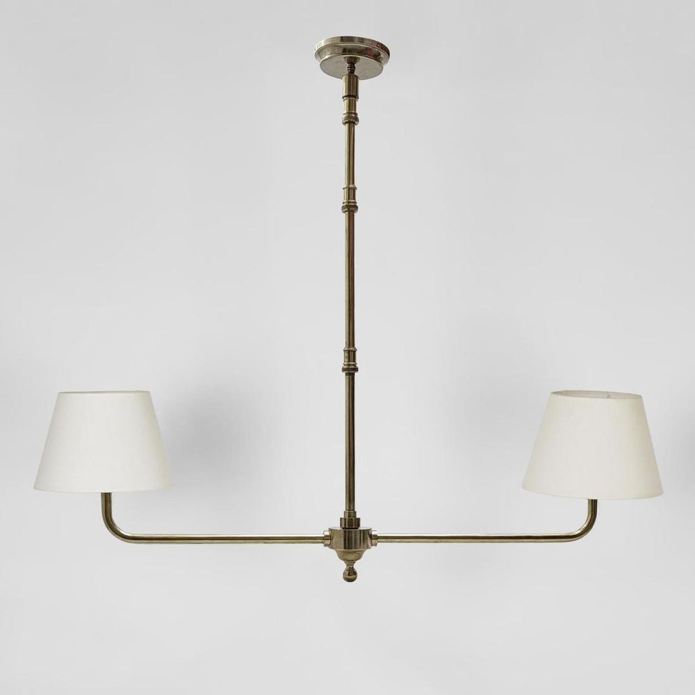 Sheridan Two Arm Pendant Light Antique Brass - ELPIM31677AB