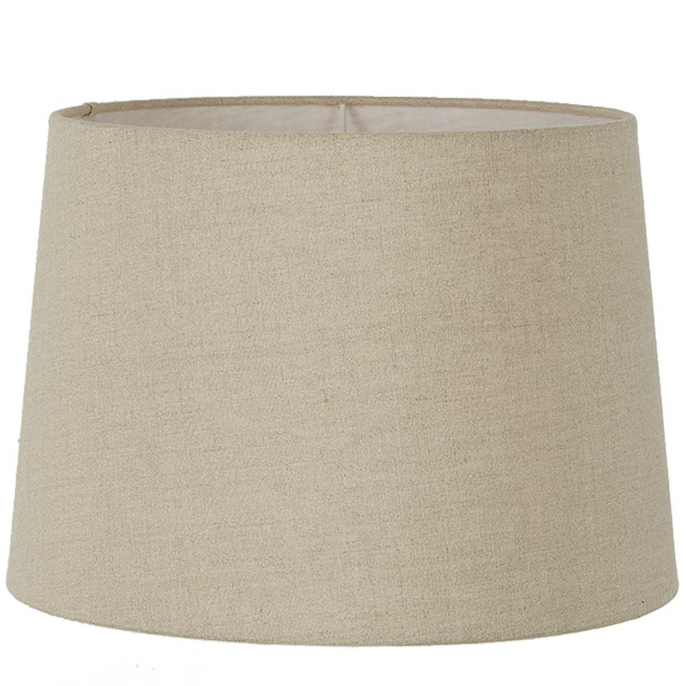 XXXL Drum Lamp Shade (24x22x14 H) - Dark Natural Linen - Linen Lamp Shade - ELSZ242214NLEU