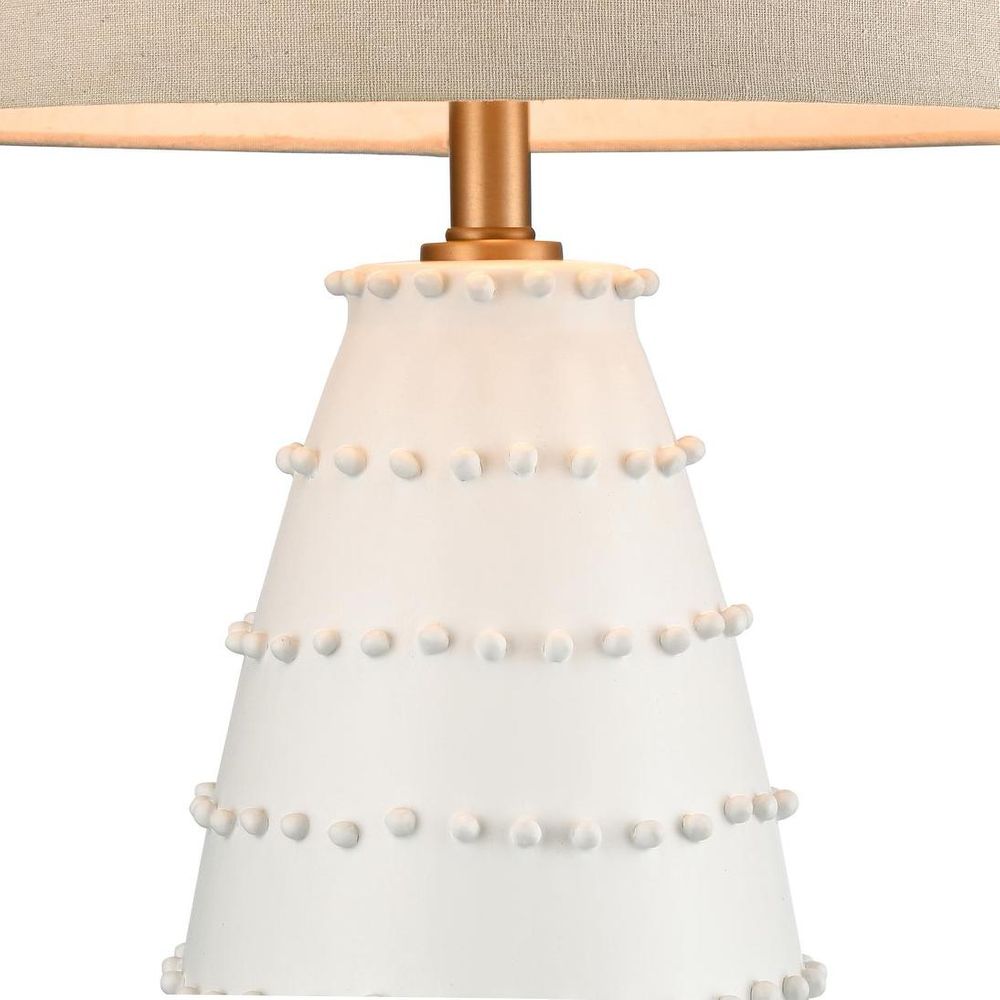 Grace Table Lamp White Base With Linen Shade - ELUC003