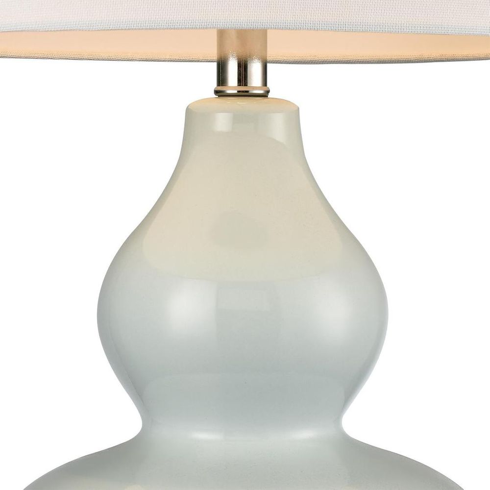 Sutton Table Lamp Light Blue Base With White Shade - ELUC004