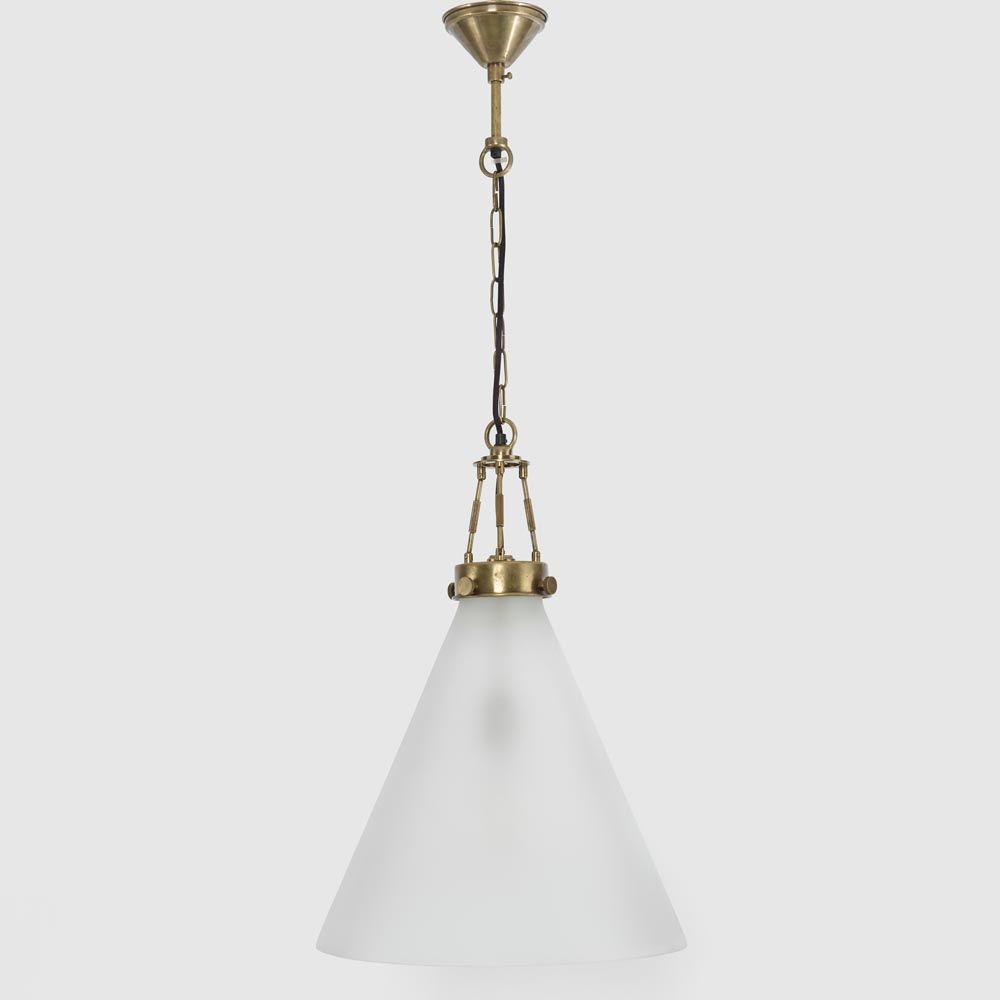 Gadsden Glass 1 Light Pendant Large Brass - ELPIM59001AB