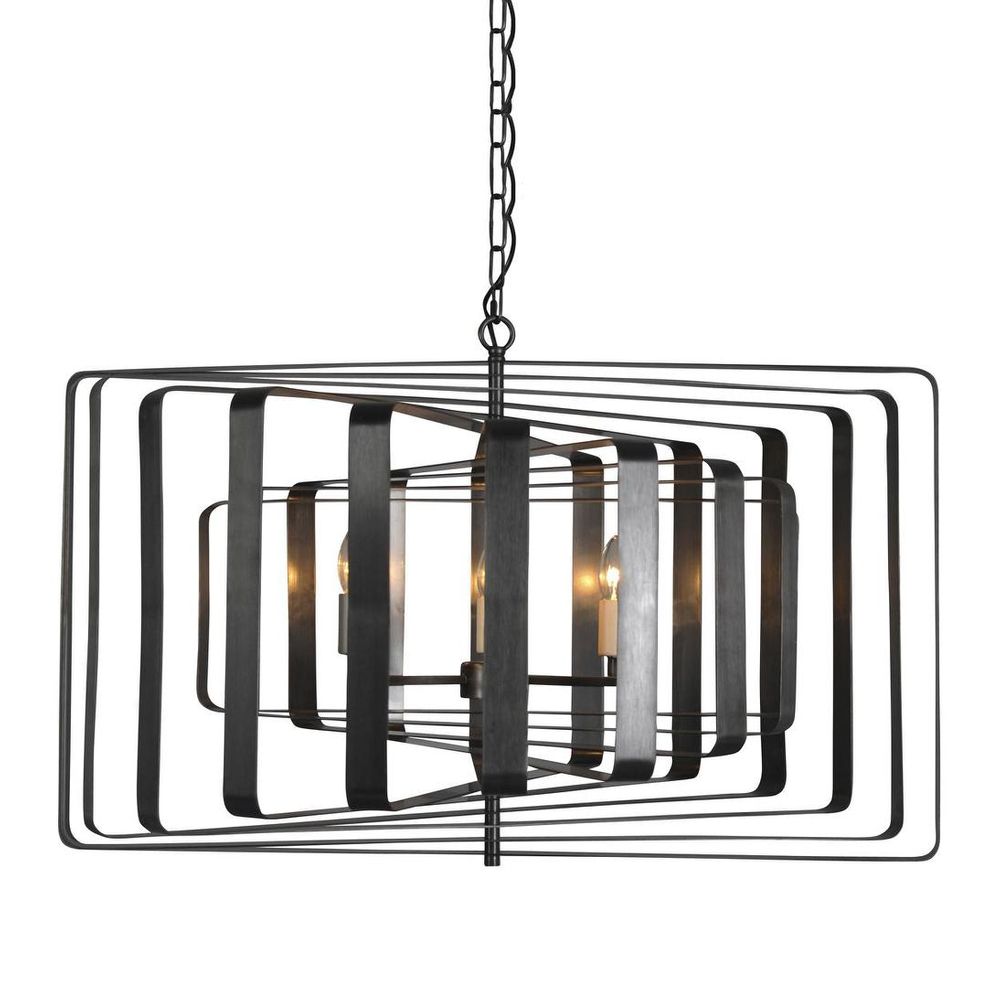 Tamarama 6 Light Ceiling Light Black Brass - ELZR62826BZ