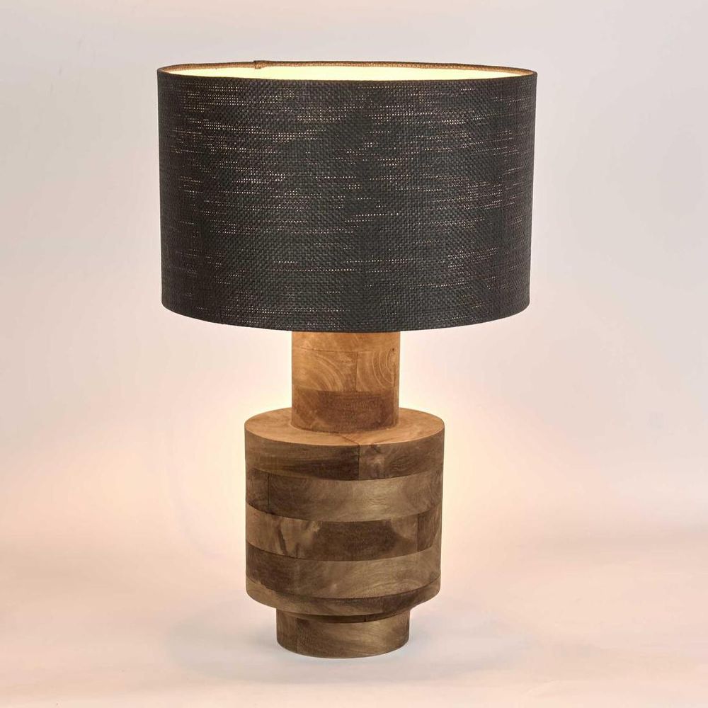 Circa Small Table Lamp with Black Shade Natural - KITMRDLMP0042B