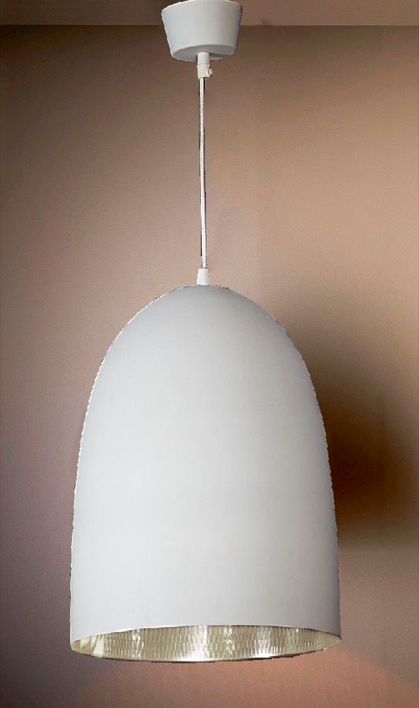 Washington 1 Light Pendant White Silver - ELWST20WHTSIL