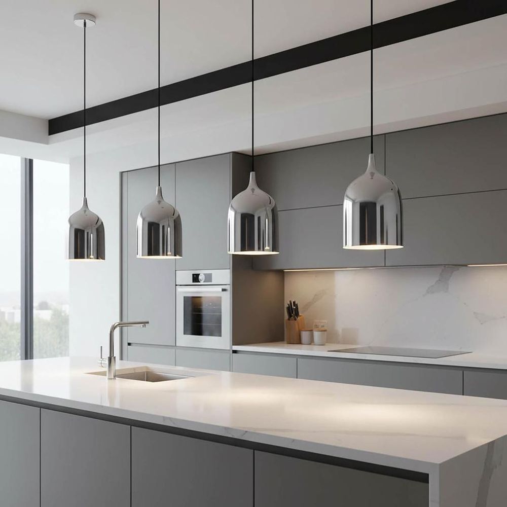 Lumi-R 1 Light Pendant Silver - ELLUM27SIL