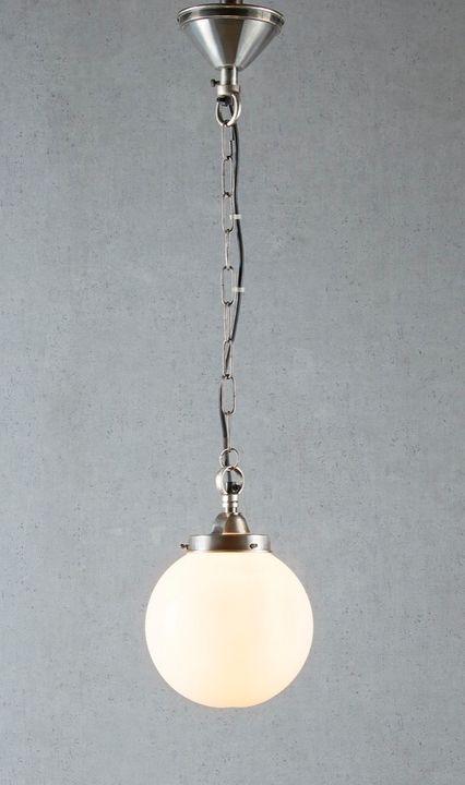 Celeste Pendant Light Antique Silver / Glass - ELPIM51747WHT