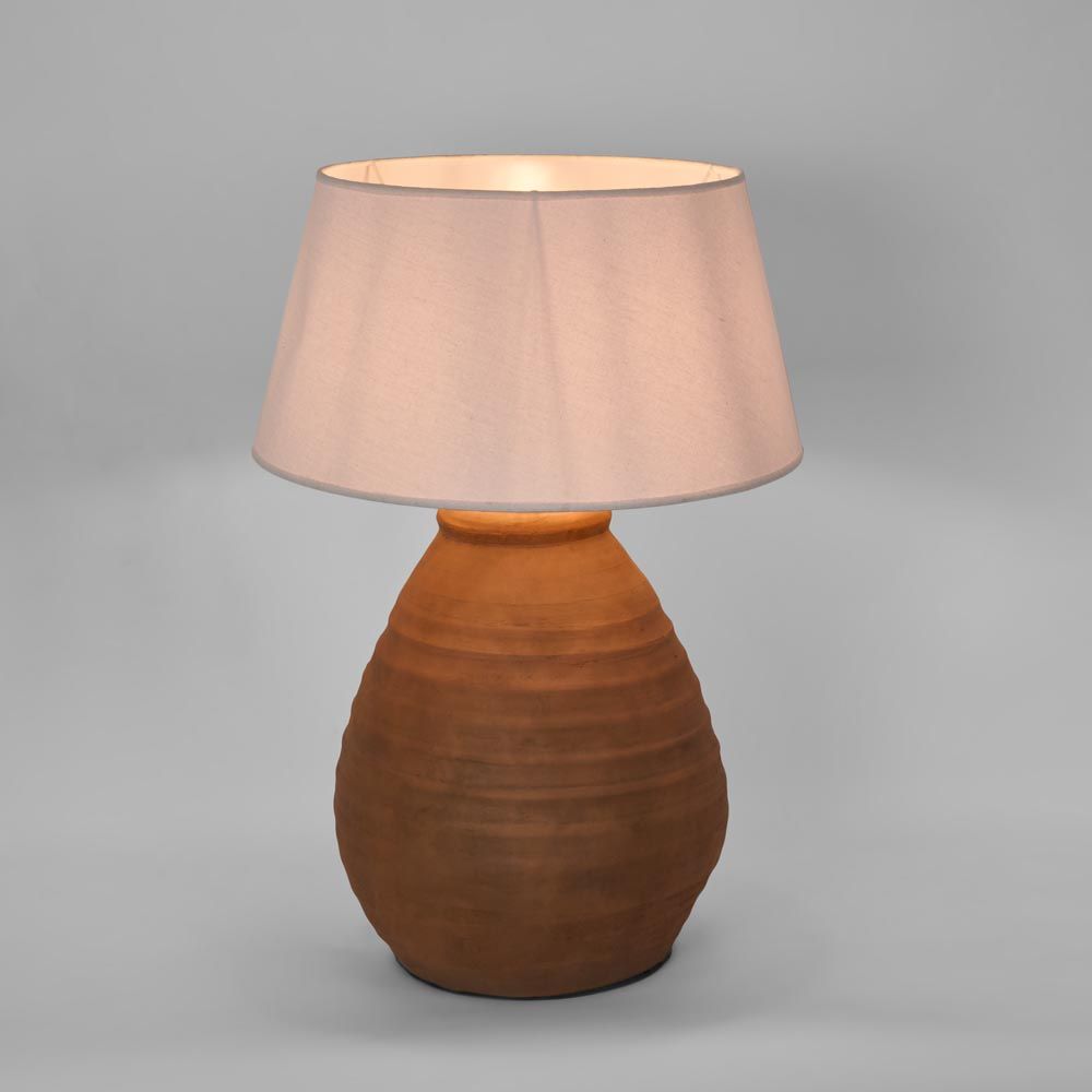 Narbon Table Lamp with Shade Brown - ELPP2023164-B