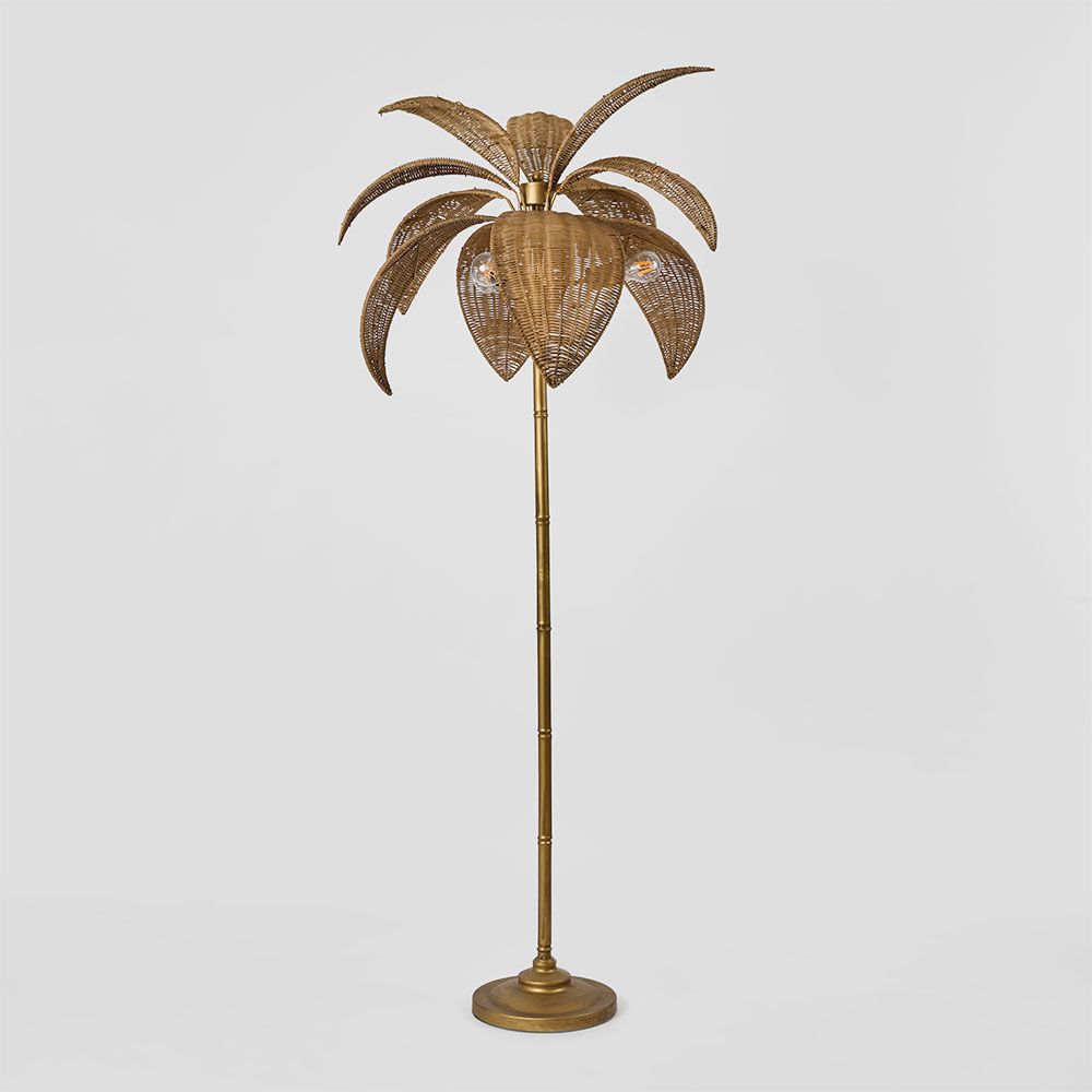 Bali Floor Lamp Antique Brass - OWLIG24112