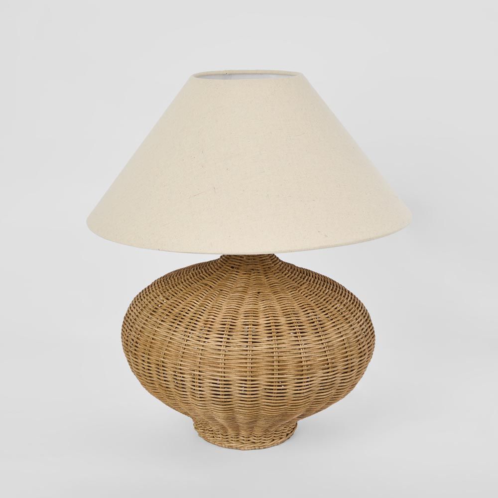 Dallas Table Lamp Brown Base with Linen Shade - OWUH241238