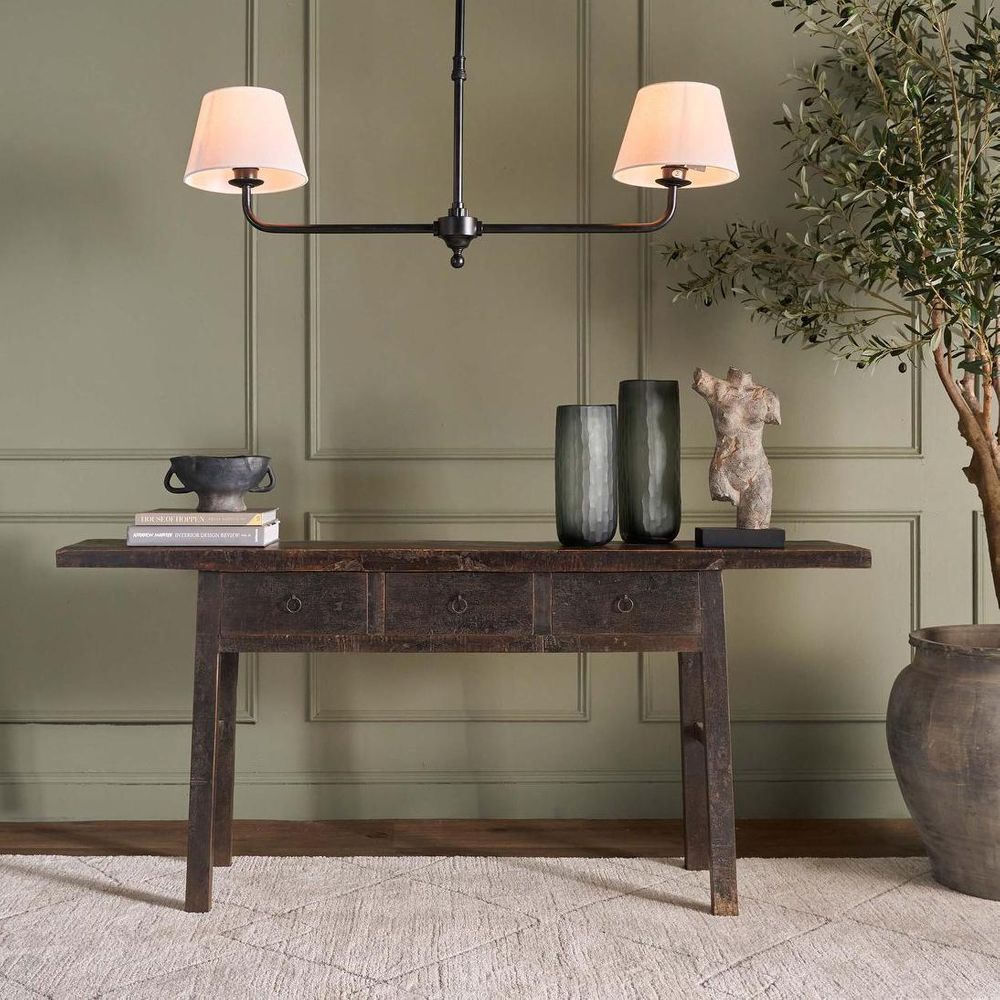 Sheridan Two Arm Pendant Light Black - ELPIM31677BLK
