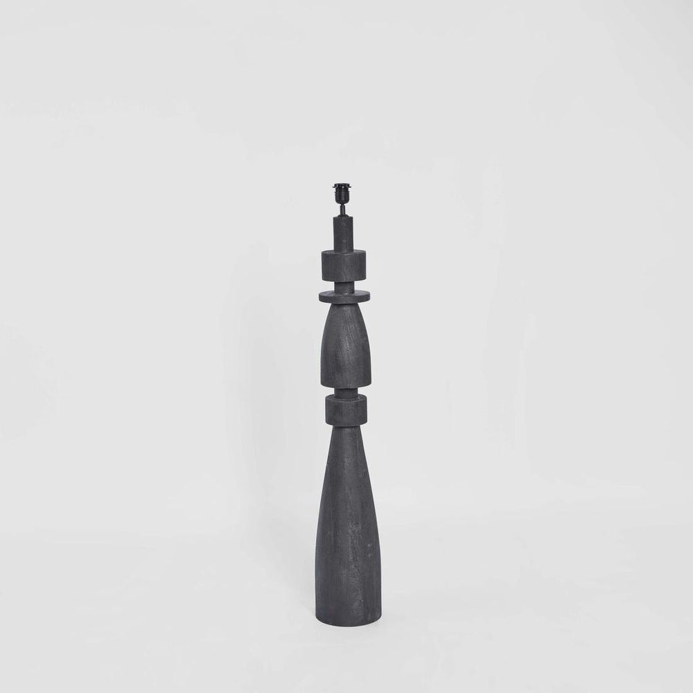 Magnus Floor Lamp Black Base With White Shade - KITMRDLMP0060WH