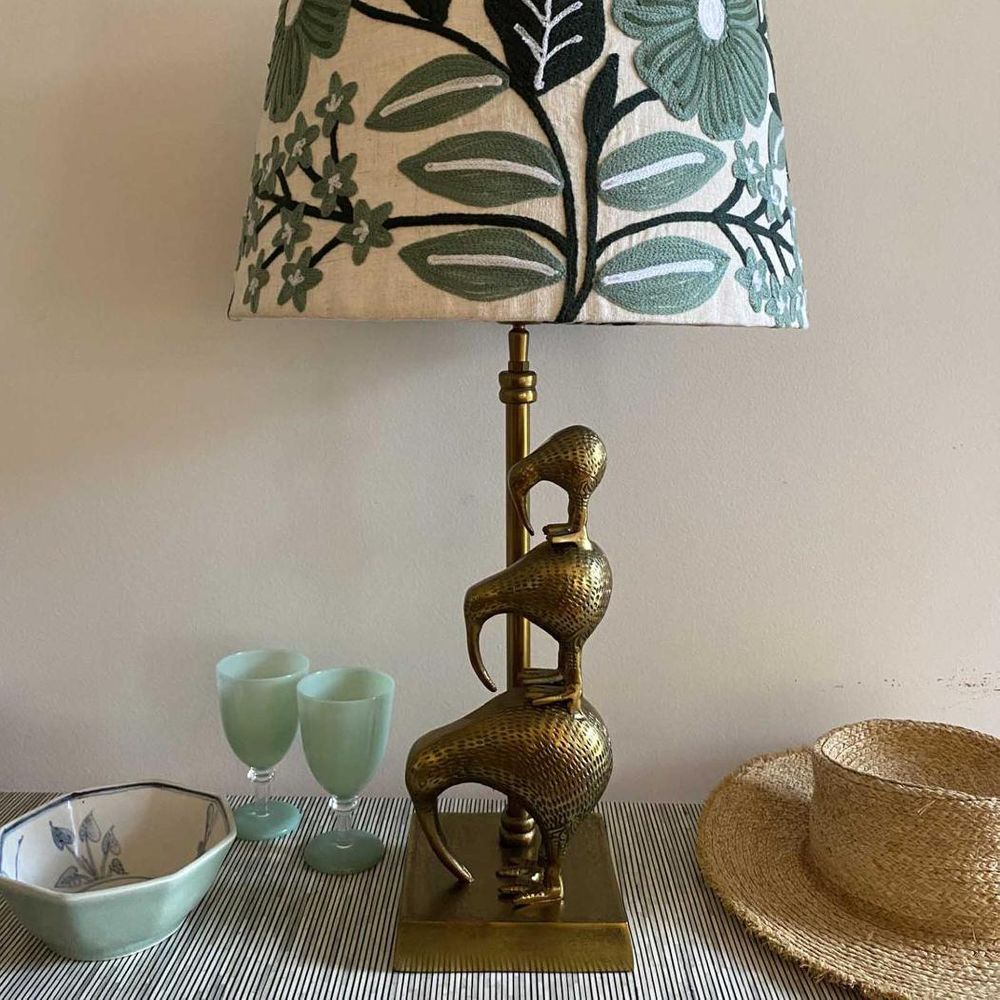 Kiwi Table Lamp Base Only Antique Gold - RSLAM406