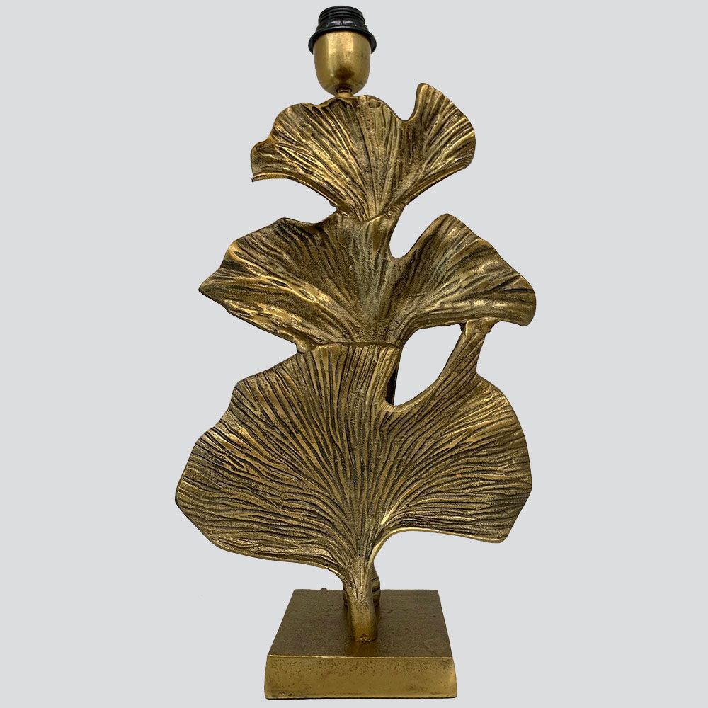 Gingko Table Lamp Base Only Antique Gold - RSLAM244