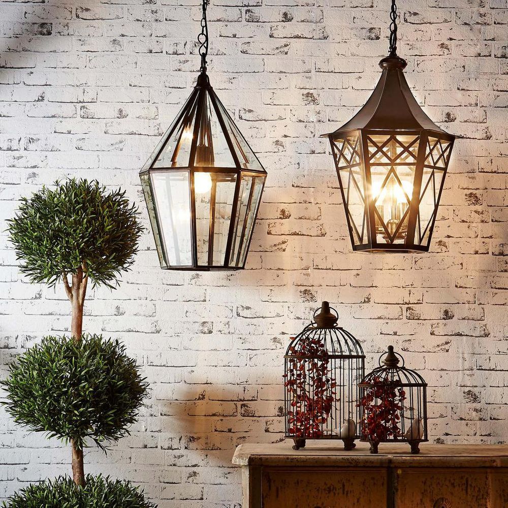 Belmont 1 Light Glass Lantern Black - ELCIT4600