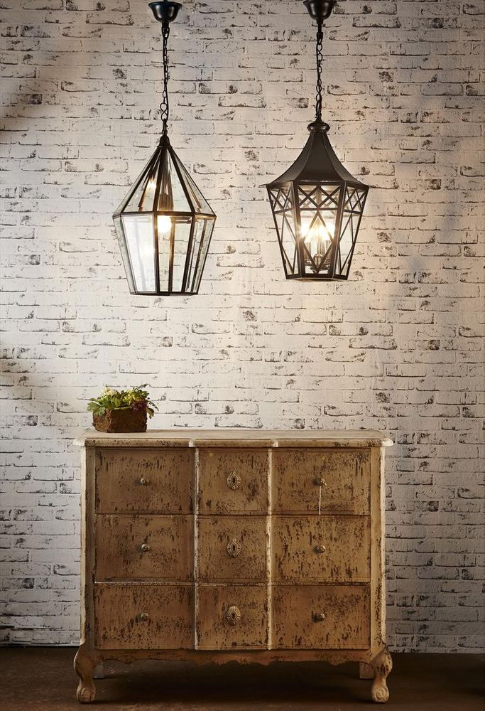 Belmont 1 Light Glass Lantern Black - ELCIT4600