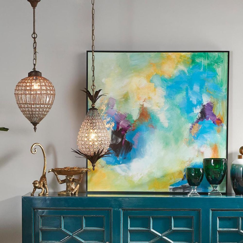 Picasso 1 Light Pendant Brass - ELZR6182