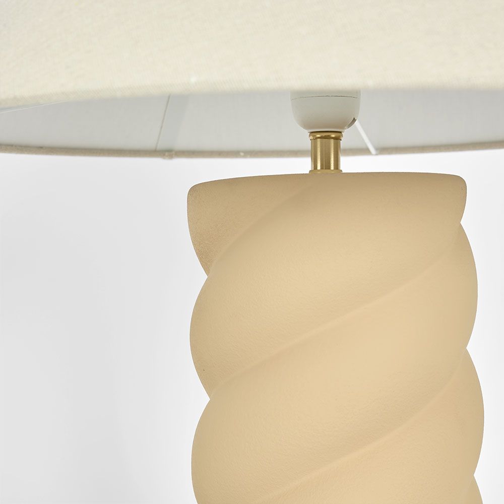 Twist Table Lamp and Shade Clay Natural - ELFY0001