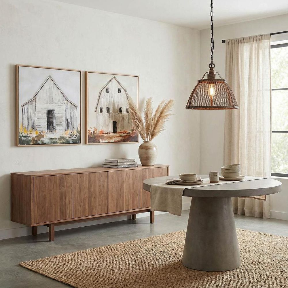 Lorenzo Medium 1 Light Pendant Rustic - ELZR6344S