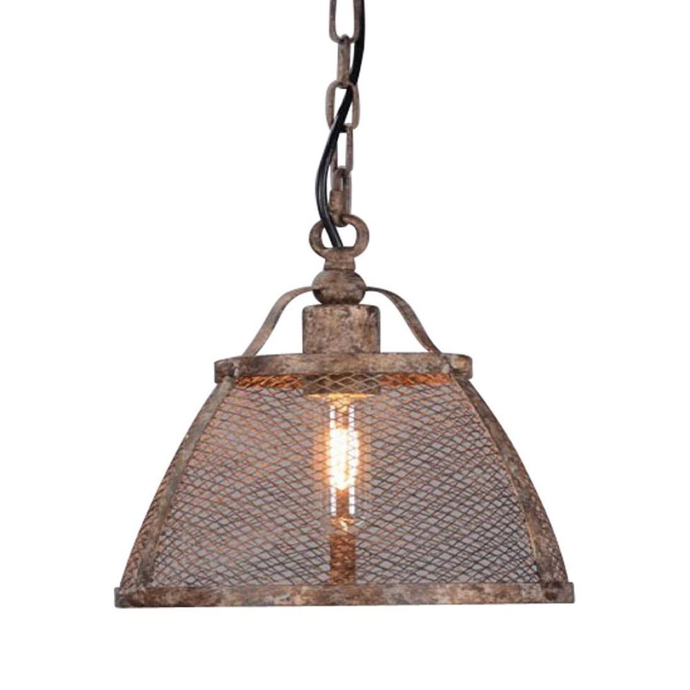 Lorenzo Medium 1 Light Pendant Rustic - ELZR6344S