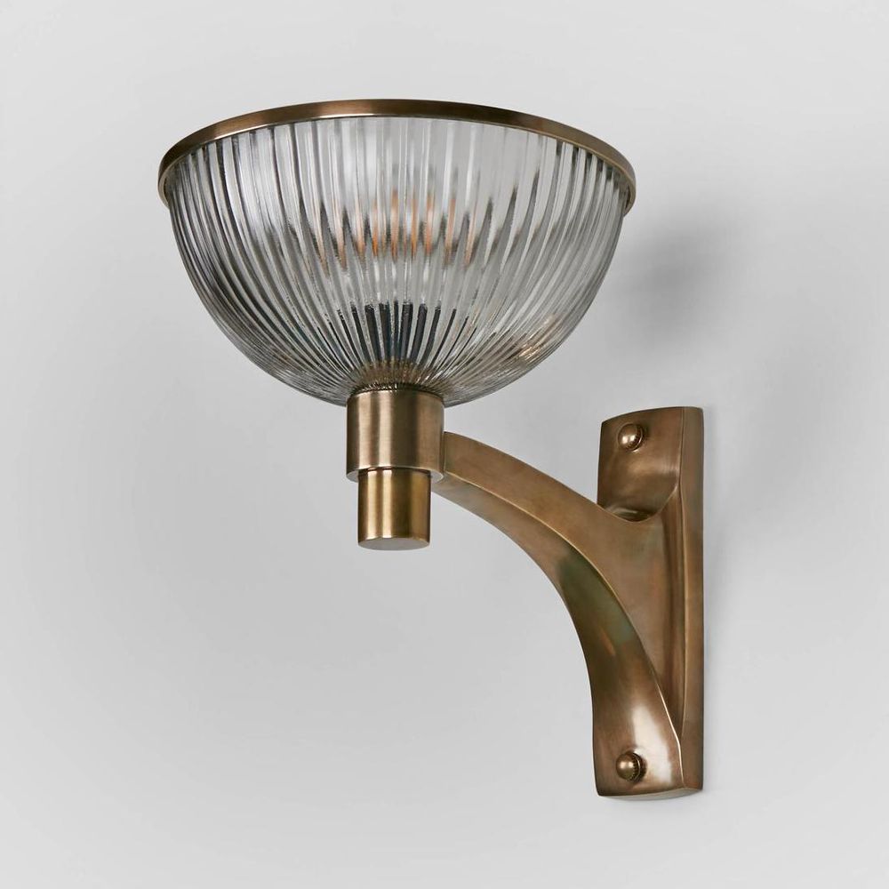 Astor Glass 1 Light Wall Lamp Brass - ELPIM51299AB