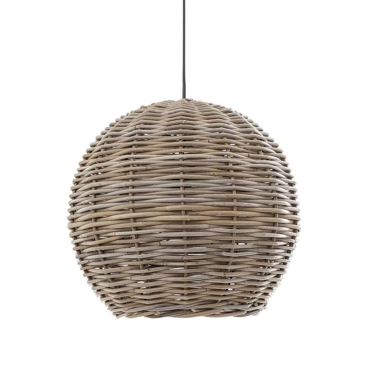 Rattan Round 1 Light Pendant 400mm - ELVAN223