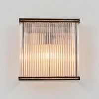 Verre Rectangular Glass Wall Light Nickel - ELJE13654