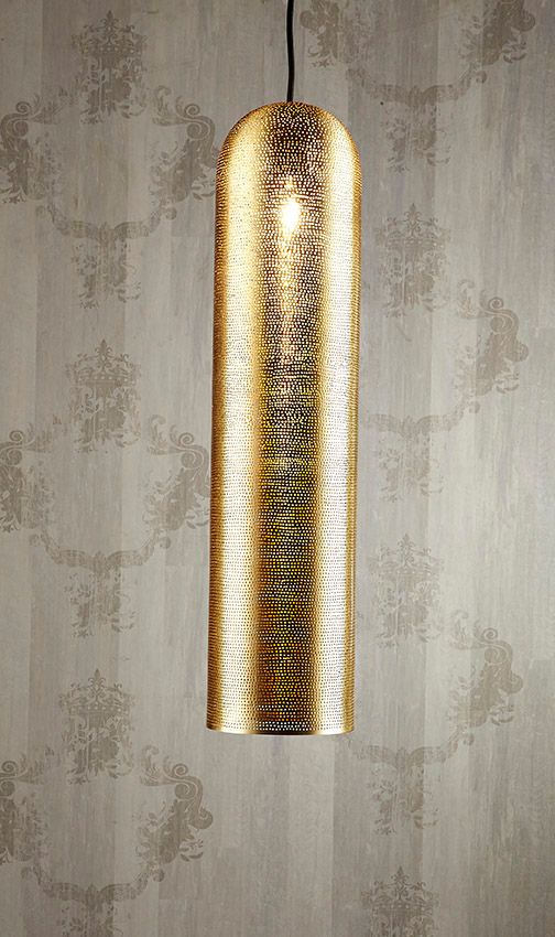 Moroccan Pipe Pendant Brass - ELPIP65BRA