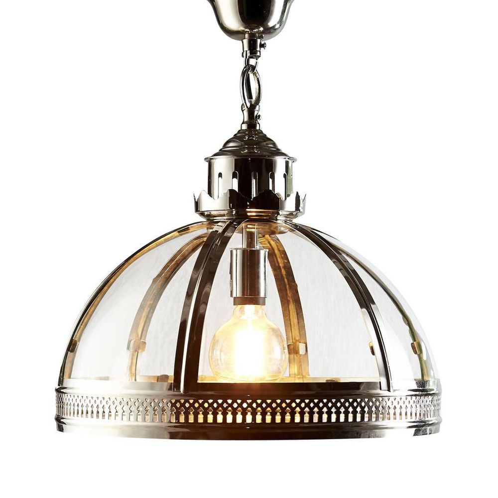 Winston 1 Light Pendant Shiny Nickel Medium - ELCITFR3790SH
