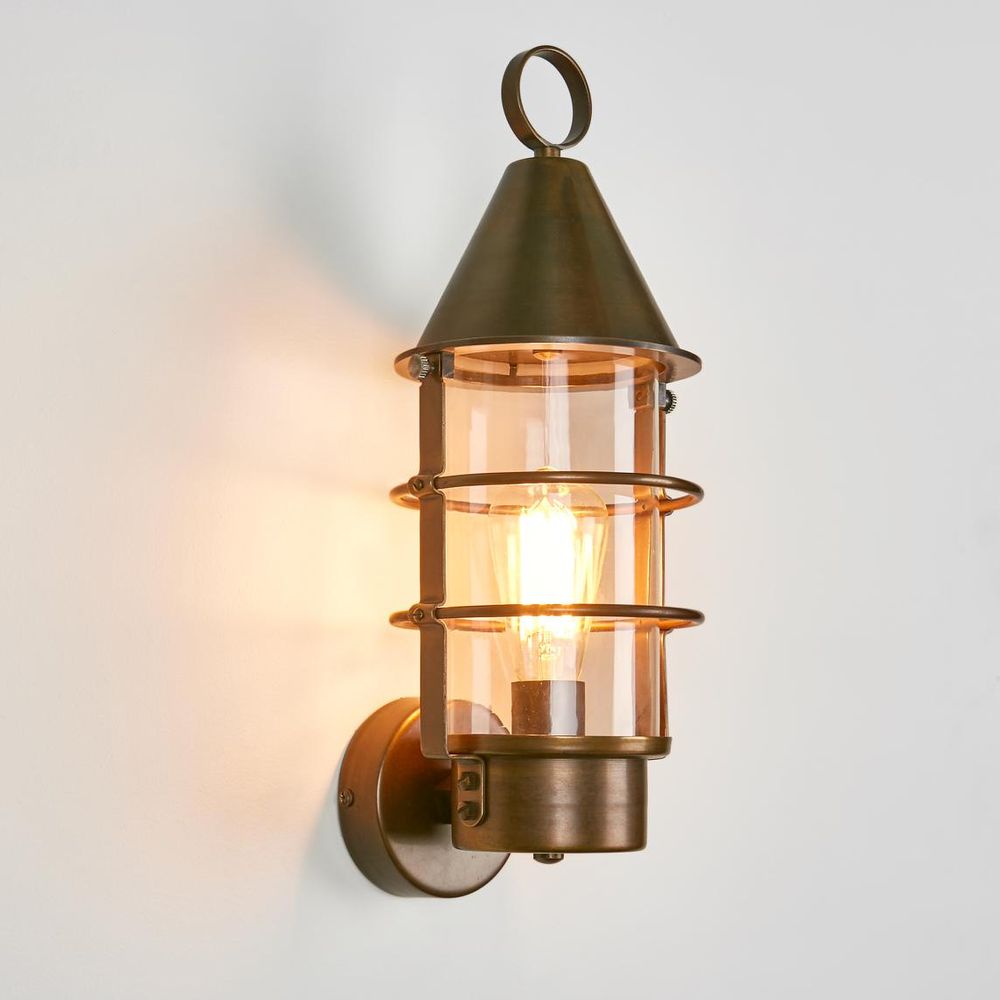 Eastwood 1 Light Outdoor Wall Light Brass - ELPIM30677ALB