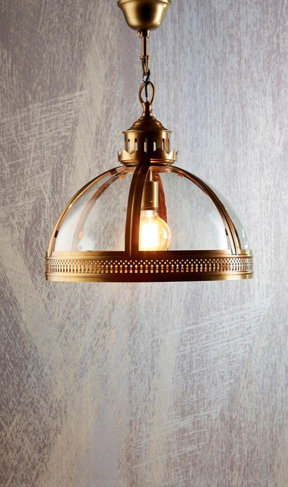 Winston 1 Light Pendant Antique Brass Small - ELCITFR4482B