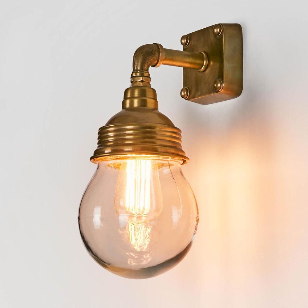 Dover Outdoor Wall Lamp Antique Brass - ELPIM51119AB