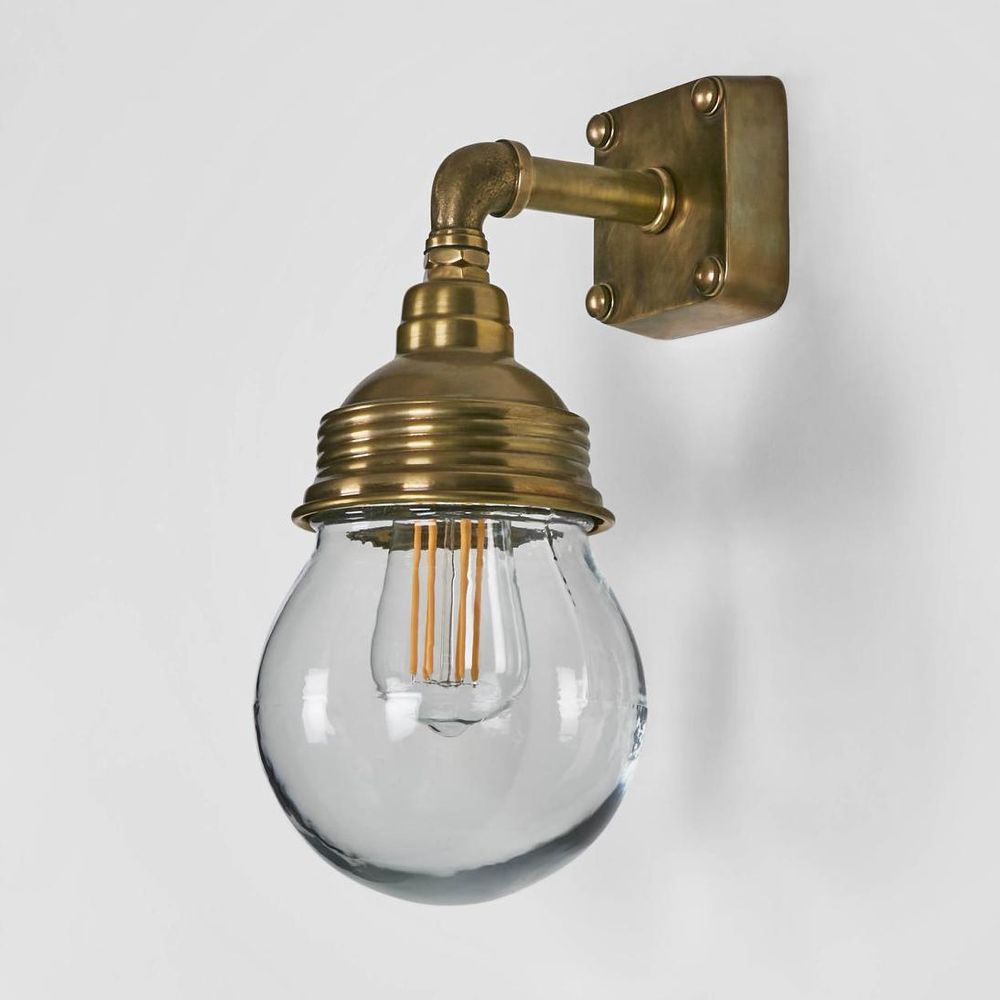 Dover Outdoor Wall Lamp Antique Brass - ELPIM51119AB