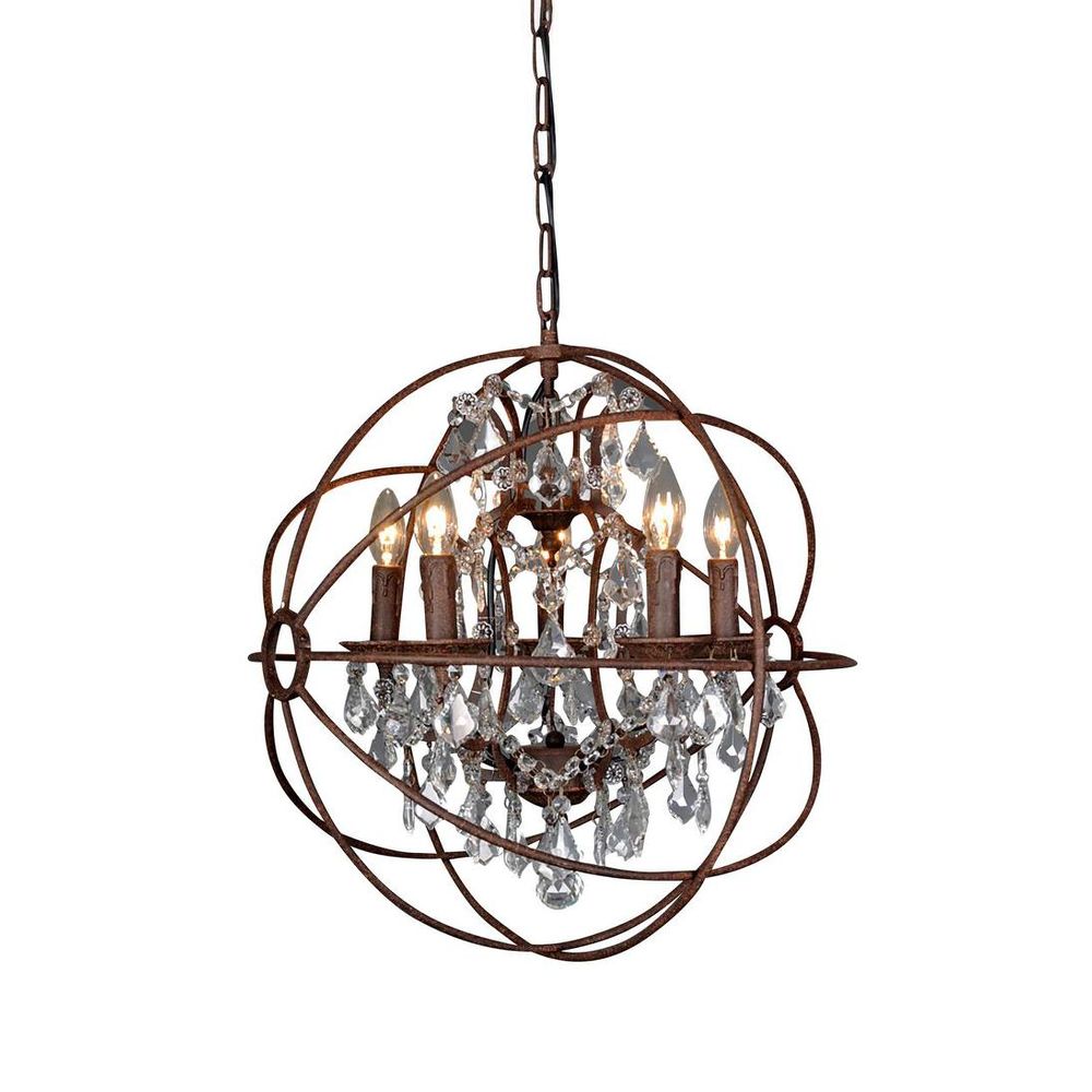Sundance 5 Light Chandelier Medium Rust - ELZRD60002-50R