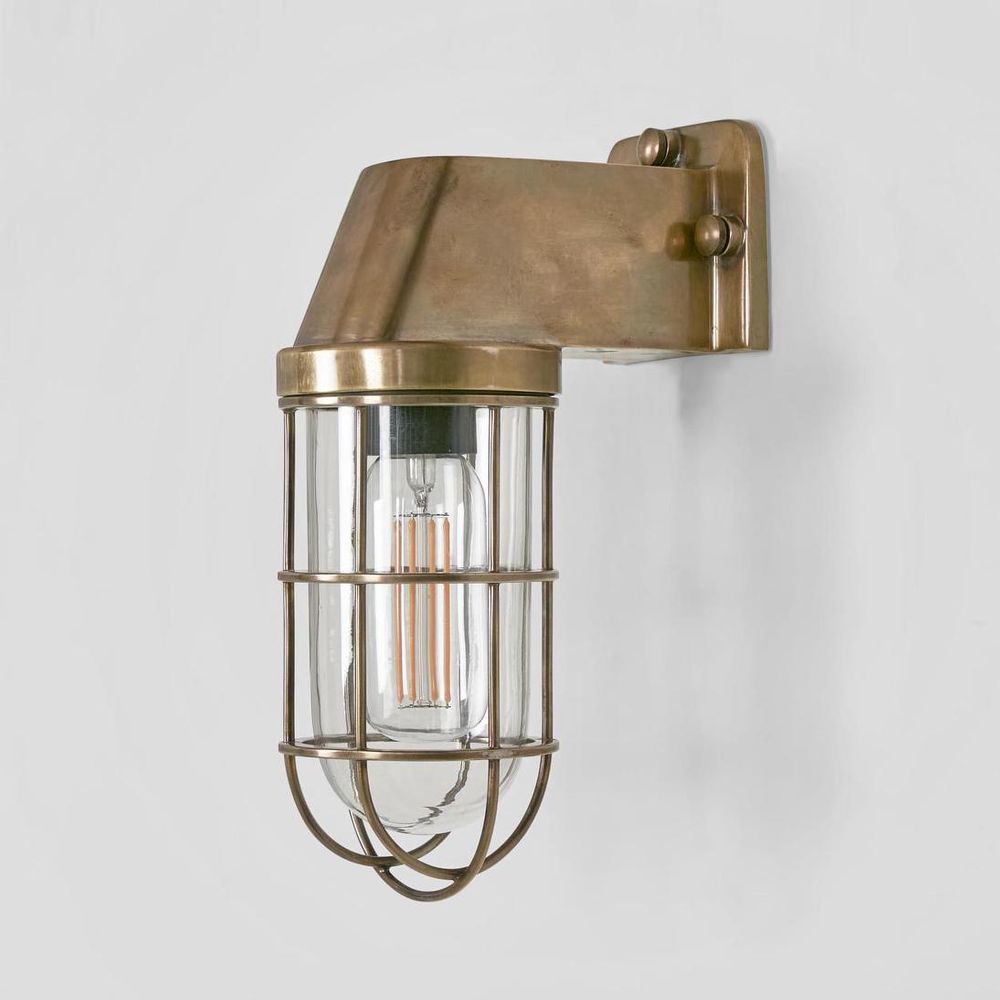 Royal London Outdoor Wall Light Antique Brass - ELPIM50401AB