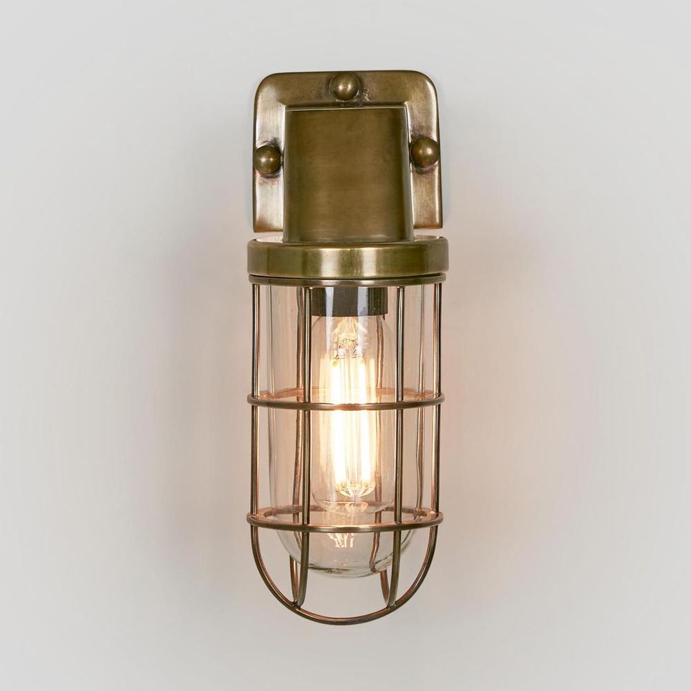 Royal London Outdoor Wall Light Antique Brass - ELPIM50401AB