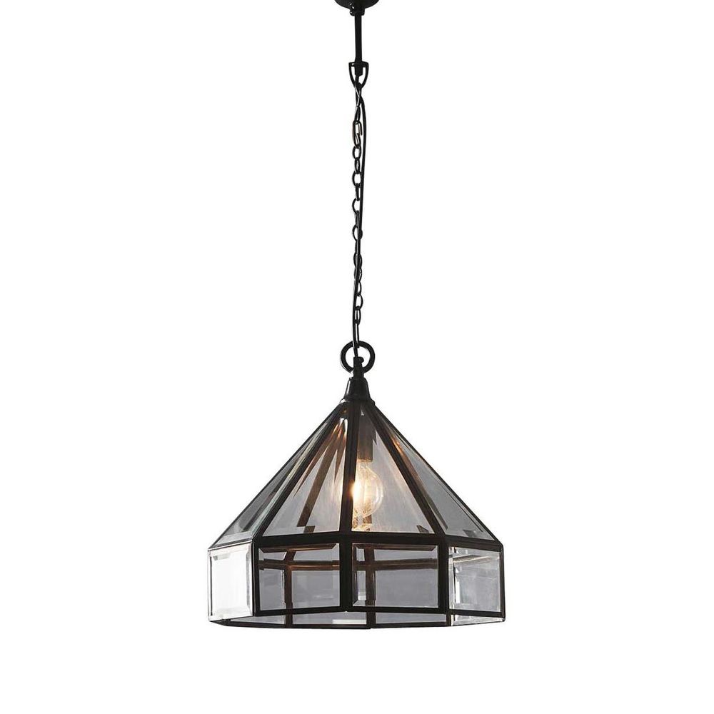 Hagman Glass 1 Light Pendant Bronze - ELCIT7114B